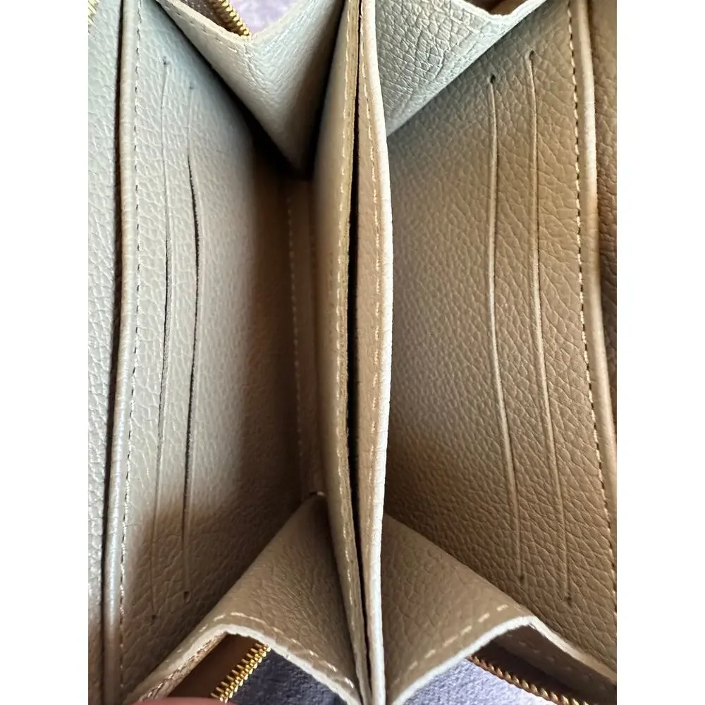 Louis Vuitton Monogram Giant Empreinte Leather Zippy Coin Wallet Green 41167